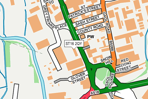 ST16 2QY map - OS OpenMap – Local (Ordnance Survey) ST16 2QY map - OS OpenMap – Local (Ordnance Survey)