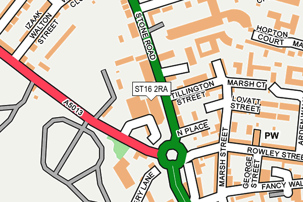 ST16 2RA map - OS OpenMap – Local (Ordnance Survey) ST16 2RA map - OS OpenMap – Local (Ordnance Survey)