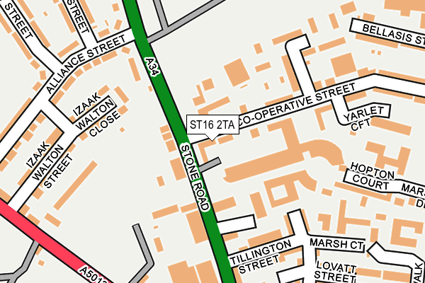 ST16 2TA map - OS OpenMap – Local (Ordnance Survey) ST16 2TA map - OS OpenMap – Local (Ordnance Survey)
