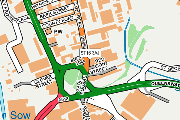 ST16 3AJ map - OS OpenMap – Local (Ordnance Survey) ST16 3AJ map - OS OpenMap – Local (Ordnance Survey)