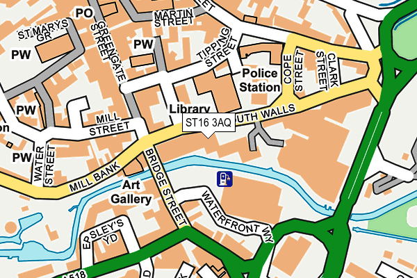 ST16 3AQ map - OS OpenMap – Local (Ordnance Survey) ST16 3AQ map - OS OpenMap – Local (Ordnance Survey)