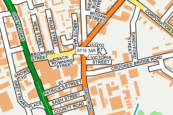 ST16 3AR map - OS OpenMap – Local (Ordnance Survey) ST16 3AR map - OS OpenMap – Local (Ordnance Survey)