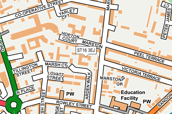 ST16 3EJ map - OS OpenMap – Local (Ordnance Survey) ST16 3EJ map - OS OpenMap – Local (Ordnance Survey)