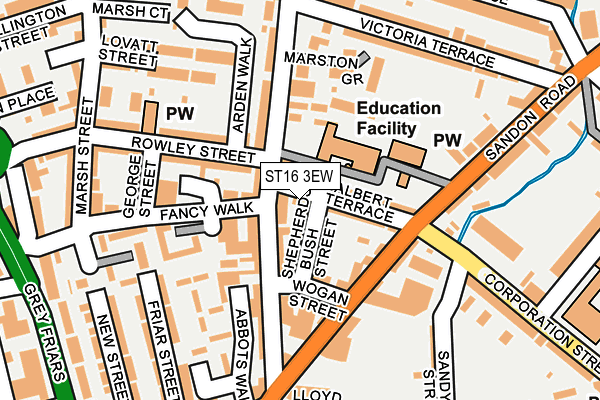 ST16 3EW map - OS OpenMap – Local (Ordnance Survey) ST16 3EW map - OS OpenMap – Local (Ordnance Survey)