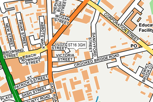ST16 3GH map - OS OpenMap – Local (Ordnance Survey) ST16 3GH map - OS OpenMap – Local (Ordnance Survey)