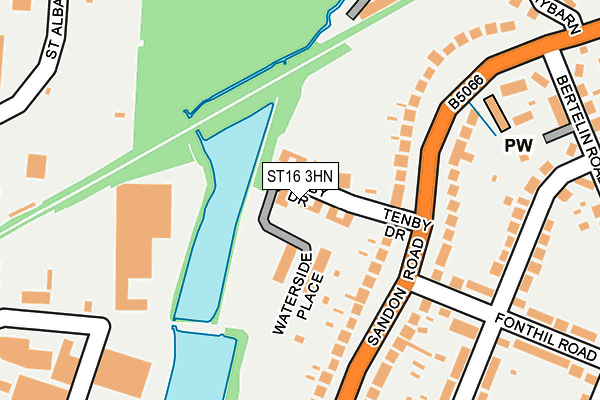 ST16 3HN map - OS OpenMap – Local (Ordnance Survey) ST16 3HN map - OS OpenMap – Local (Ordnance Survey)