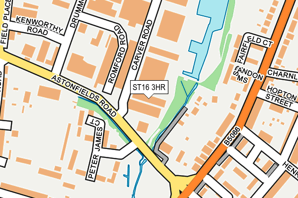 ST16 3HR map - OS OpenMap – Local (Ordnance Survey) ST16 3HR map - OS OpenMap – Local (Ordnance Survey)