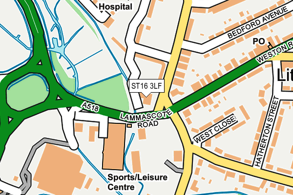 ST16 3LF map - OS OpenMap – Local (Ordnance Survey) ST16 3LF map - OS OpenMap – Local (Ordnance Survey)