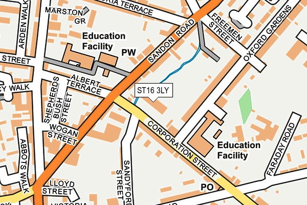 ST16 3LY map - OS OpenMap – Local (Ordnance Survey) ST16 3LY map - OS OpenMap – Local (Ordnance Survey)
