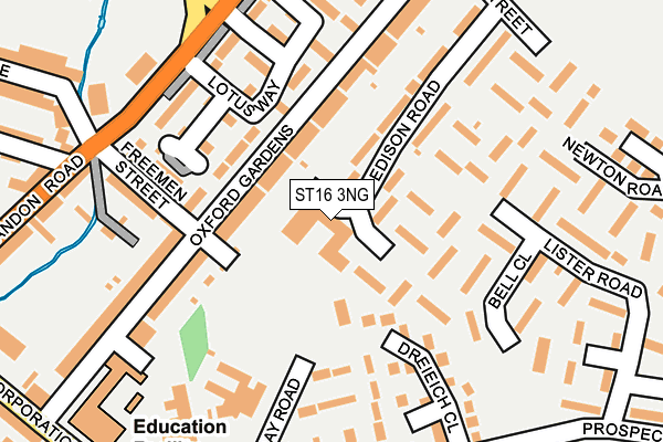 ST16 3NG map - OS OpenMap – Local (Ordnance Survey) ST16 3NG map - OS OpenMap – Local (Ordnance Survey)
