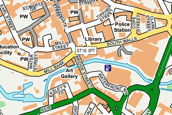 ST16 3PT map - OS OpenMap – Local (Ordnance Survey) ST16 3PT map - OS OpenMap – Local (Ordnance Survey)