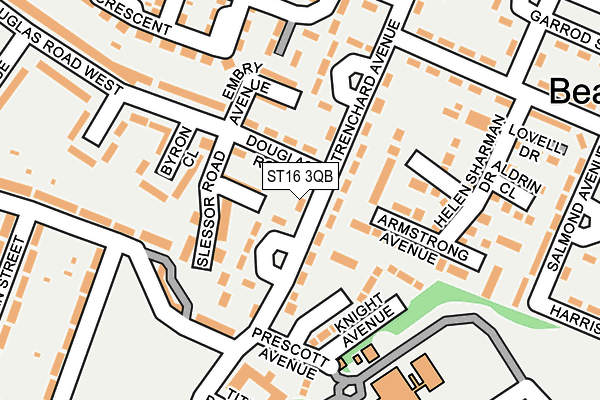 ST16 3QB map - OS OpenMap – Local (Ordnance Survey) ST16 3QB map - OS OpenMap – Local (Ordnance Survey)