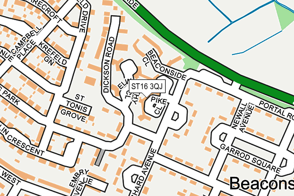 ST16 3QJ map - OS OpenMap – Local (Ordnance Survey) ST16 3QJ map - OS OpenMap – Local (Ordnance Survey)