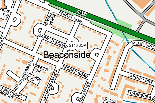 ST16 3QP map - OS OpenMap – Local (Ordnance Survey) ST16 3QP map - OS OpenMap – Local (Ordnance Survey)