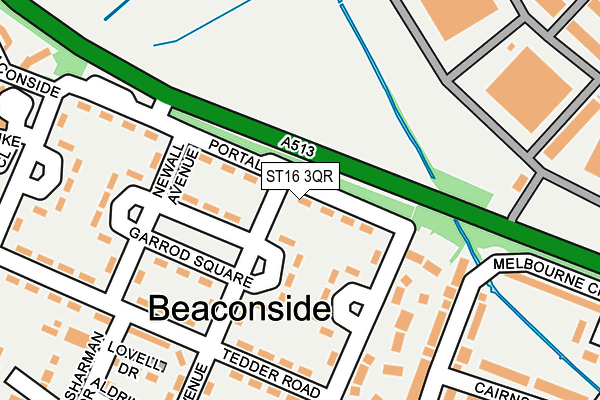 ST16 3QR map - OS OpenMap – Local (Ordnance Survey) ST16 3QR map - OS OpenMap – Local (Ordnance Survey)