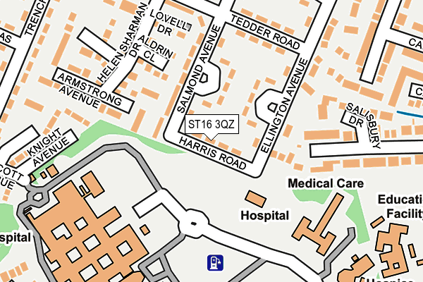 ST16 3QZ map - OS OpenMap – Local (Ordnance Survey) ST16 3QZ map - OS OpenMap – Local (Ordnance Survey)