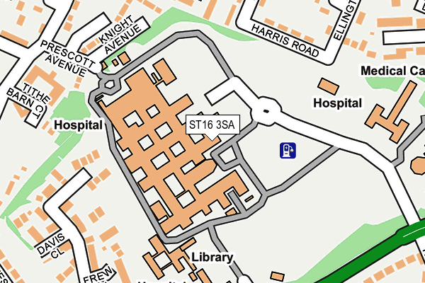 ST16 3SA map - OS OpenMap – Local (Ordnance Survey) ST16 3SA map - OS OpenMap – Local (Ordnance Survey)
