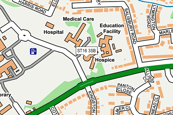 ST16 3SB map - OS OpenMap – Local (Ordnance Survey) ST16 3SB map - OS OpenMap – Local (Ordnance Survey)