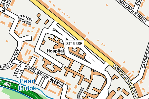 ST16 3SR map - OS OpenMap – Local (Ordnance Survey) ST16 3SR map - OS OpenMap – Local (Ordnance Survey)