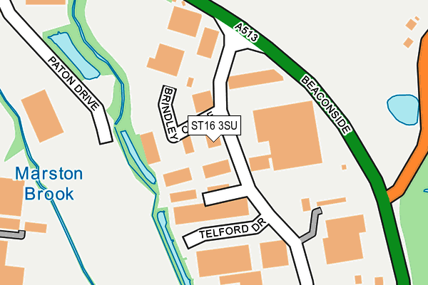 ST16 3SU map - OS OpenMap – Local (Ordnance Survey) ST16 3SU map - OS OpenMap – Local (Ordnance Survey)
