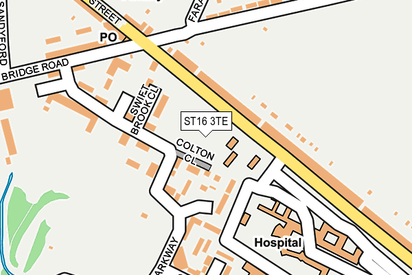 ST16 3TE map - OS OpenMap – Local (Ordnance Survey) ST16 3TE map - OS OpenMap – Local (Ordnance Survey)