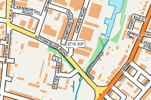 ST16 3UF map - OS OpenMap – Local (Ordnance Survey) ST16 3UF map - OS OpenMap – Local (Ordnance Survey)