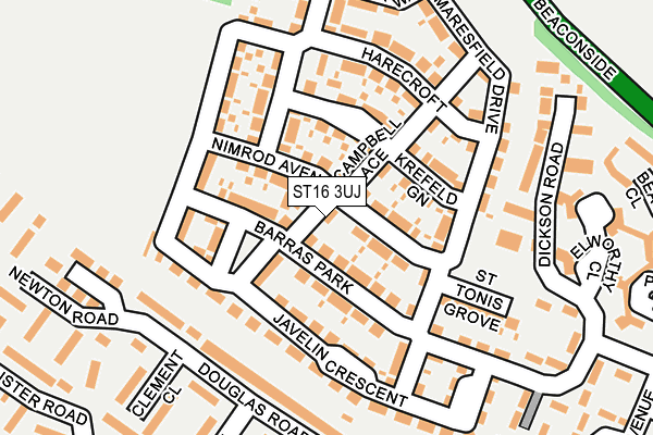 ST16 3UJ map - OS OpenMap – Local (Ordnance Survey) ST16 3UJ map - OS OpenMap – Local (Ordnance Survey)