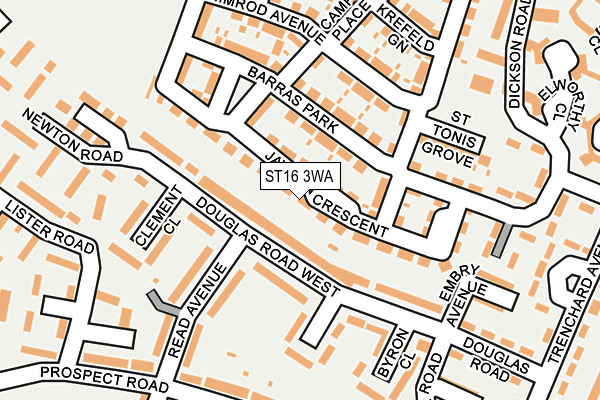ST16 3WA map - OS OpenMap – Local (Ordnance Survey) ST16 3WA map - OS OpenMap – Local (Ordnance Survey)
