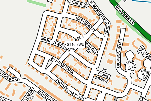 ST16 3WU map - OS OpenMap – Local (Ordnance Survey) ST16 3WU map - OS OpenMap – Local (Ordnance Survey)