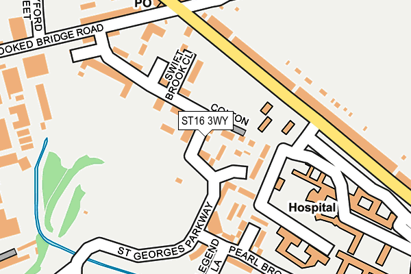 ST16 3WY map - OS OpenMap – Local (Ordnance Survey)