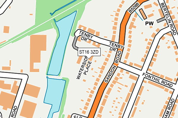 ST16 3ZD map - OS OpenMap – Local (Ordnance Survey) ST16 3ZD map - OS OpenMap – Local (Ordnance Survey)