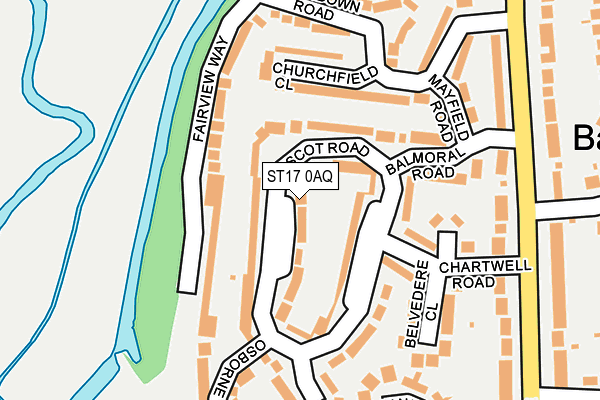 ST17 0AQ map - OS OpenMap – Local (Ordnance Survey) ST17 0AQ map - OS OpenMap – Local (Ordnance Survey)