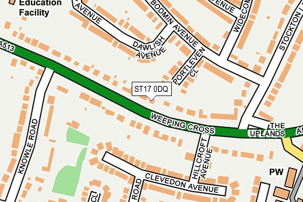 ST17 0DQ map - OS OpenMap – Local (Ordnance Survey) ST17 0DQ map - OS OpenMap – Local (Ordnance Survey)