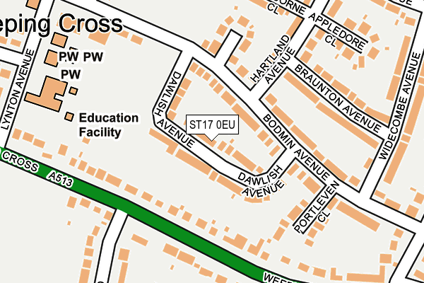 ST17 0EU map - OS OpenMap – Local (Ordnance Survey) ST17 0EU map - OS OpenMap – Local (Ordnance Survey)
