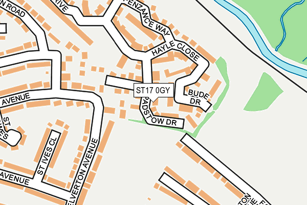 ST17 0GY map - OS OpenMap – Local (Ordnance Survey)