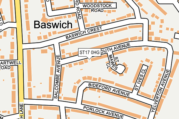 ST17 0HG map - OS OpenMap – Local (Ordnance Survey) ST17 0HG map - OS OpenMap – Local (Ordnance Survey)