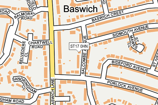 ST17 0HN map - OS OpenMap – Local (Ordnance Survey) ST17 0HN map - OS OpenMap – Local (Ordnance Survey)