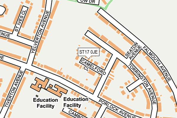 ST17 0JE map - OS OpenMap – Local (Ordnance Survey)