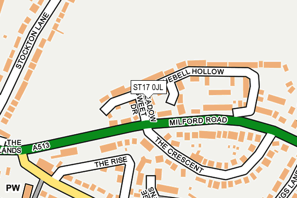 ST17 0JL map - OS OpenMap – Local (Ordnance Survey) ST17 0JL map - OS OpenMap – Local (Ordnance Survey)