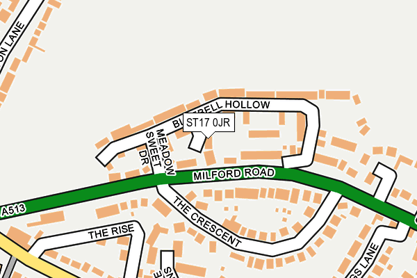 ST17 0JR map - OS OpenMap – Local (Ordnance Survey) ST17 0JR map - OS OpenMap – Local (Ordnance Survey)