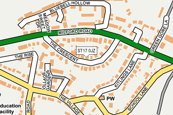 ST17 0JZ map - OS OpenMap – Local (Ordnance Survey) ST17 0JZ map - OS OpenMap – Local (Ordnance Survey)