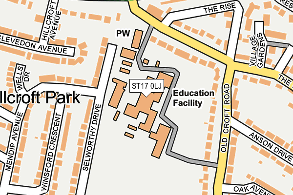 ST17 0LJ map - OS OpenMap – Local (Ordnance Survey) ST17 0LJ map - OS OpenMap – Local (Ordnance Survey)
