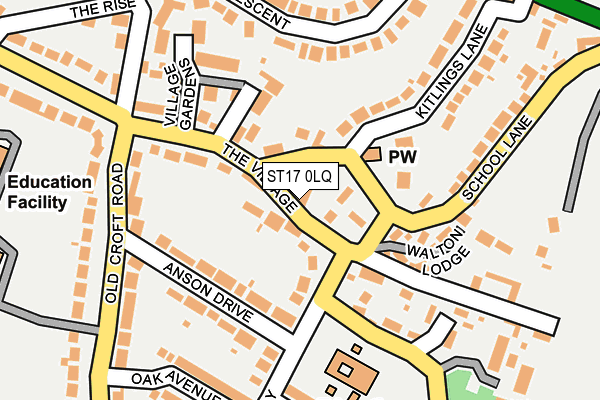 ST17 0LQ map - OS OpenMap – Local (Ordnance Survey) ST17 0LQ map - OS OpenMap – Local (Ordnance Survey)
