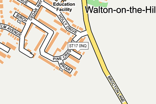 ST17 0NQ map - OS OpenMap – Local (Ordnance Survey)