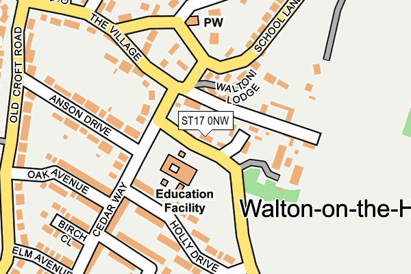 ST17 0NW map - OS OpenMap – Local (Ordnance Survey) ST17 0NW map - OS OpenMap – Local (Ordnance Survey)