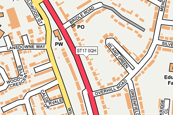 ST17 0QH map - OS OpenMap – Local (Ordnance Survey) ST17 0QH map - OS OpenMap – Local (Ordnance Survey)