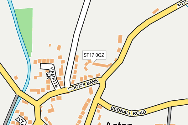 ST17 0QZ map - OS OpenMap – Local (Ordnance Survey) ST17 0QZ map - OS OpenMap – Local (Ordnance Survey)