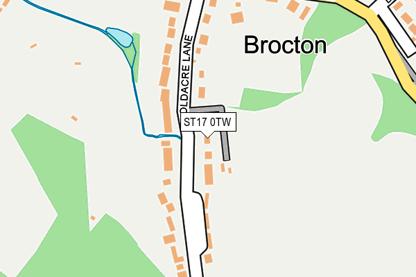 ST17 0TW map - OS OpenMap – Local (Ordnance Survey) ST17 0TW map - OS OpenMap – Local (Ordnance Survey)