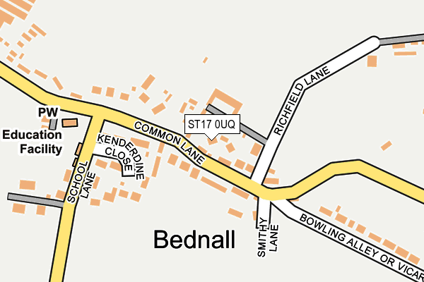 ST17 0UQ map - OS OpenMap – Local (Ordnance Survey) ST17 0UQ map - OS OpenMap – Local (Ordnance Survey)