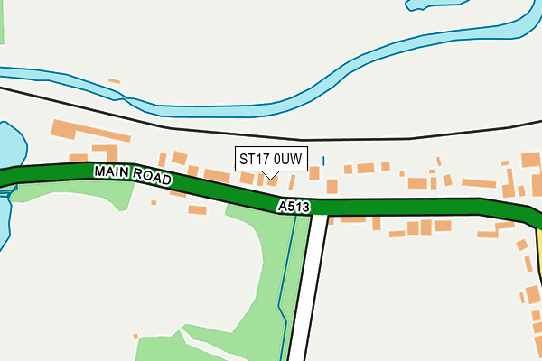 ST17 0UW map - OS OpenMap – Local (Ordnance Survey) ST17 0UW map - OS OpenMap – Local (Ordnance Survey)